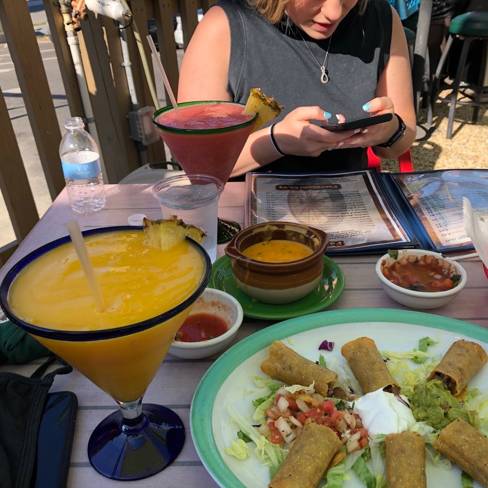 Los Tios Grill - 16oz Strawberry & Mango Daiquiris with Beef Taquitos. - Salvadoran Near Me - Arlington, Virginia Los Tios Grill - 16oz Strawberry & Mango Daiquiris with Beef Taquitos. - Salvadoran Near Me - Arlington, Virginia