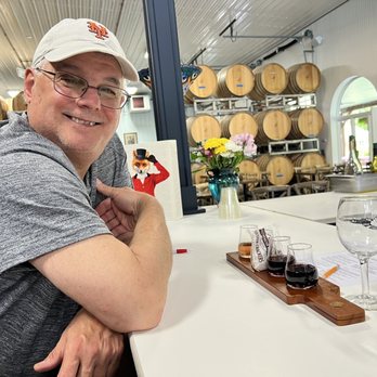 Fox Hollow Vineyards - Pete enjoying his reds - Wine Tasting Room Near Me - Holmdel, New Jersey Fox Hollow Vineyards - Pete enjoying his reds - Wine Tasting Room Near Me - Holmdel, New Jersey