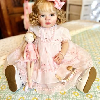Klassy Kids - Look at this beautiful dress, bow and dainty bracelet I purchased. They look perfect on my reborn toddler Sandie. - Children's Clothing Near Me - Jesup, Georgia Klassy Kids - Look at this beautiful dress, bow and dainty bracelet I purchased. They look perfect on my reborn toddler Sandie. - Children's Clothing Near Me - Jesup, Georgia