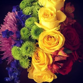 Le Bouquet Florist - Rainbow flower arrangement for a rainbow themed mixer I threw at work! - Florists Near Me - Scottsdale, Arizona Le Bouquet Florist - Rainbow flower arrangement for a rainbow themed mixer I threw at work! - Florists Near Me - Scottsdale, Arizona