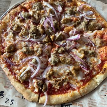 Blaze Pizza - Meatball and sausage pizza - Pizza Near Me - San Francisco, California