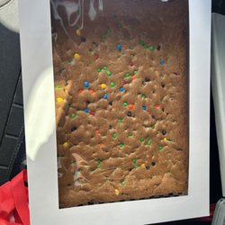 Pies and Cakes Bakery - Giant M&M cookie "cake"