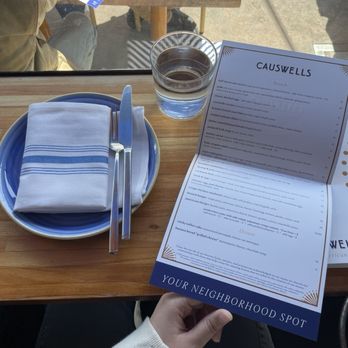 Causwells - Menu and Seating - New American Near Me - San Francisco, California