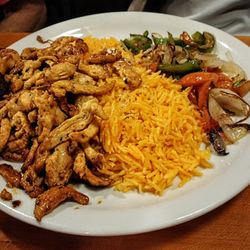 Sunset Bistro - Chicken shawarma with the rice and veggies is a reg. menu item and always good