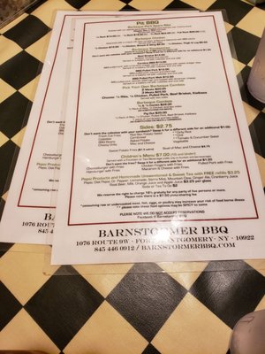 Menu photo 3 Barnstormer Barbeque Fort Montgomery, NY