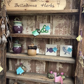 Belladonna Herbs - a display of pottery - Herbs & Spices Near Me - Lemont, Pennsylvania Belladonna Herbs - a display of pottery - Herbs & Spices Near Me - Lemont, Pennsylvania