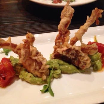 KUU Restaurant - New Style Soft-Shell Crab Tempura ($9): served w/ guacamole & roasted tomatoes - Japanese Near Me - Houston, Texas KUU Restaurant - New Style Soft-Shell Crab Tempura ($9): served w/ guacamole & roasted tomatoes - Japanese Near Me - Houston, Texas