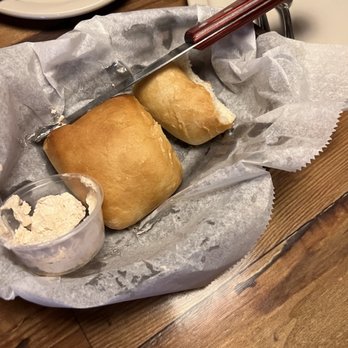 Texas Roadhouse - Bread. Delicious. They used some kind of cinnamon cream cheese which while unconventional, still ono. - American Near Me - Henderson, Nevada Texas Roadhouse - Bread. Delicious. They used some kind of cinnamon cream cheese which while unconventional, still ono. - American Near Me - Henderson, Nevada