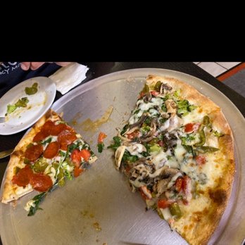 Napoli Pizza Grill - Vegetarian pizza with pepperoni on half. - Pizza Near Me - Galloway, New Jersey Napoli Pizza Grill - Vegetarian pizza with pepperoni on half. - Pizza Near Me - Galloway, New Jersey