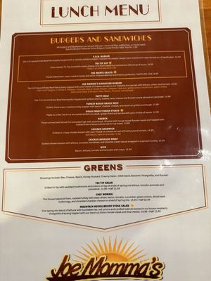 Menu photo 1 Joe Momma's Meridian, ID