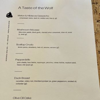 How to Cook a Wolf - A taste of the wolf menu - Italian Near Me - Seattle, Washington