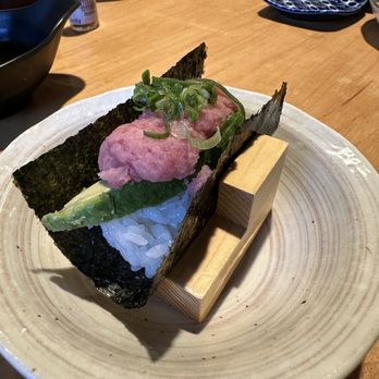 Izakaya Tenkichi - Toro and avocado hand roll - Japanese Near Me - Honolulu, Hawaii Izakaya Tenkichi - Toro and avocado hand roll - Japanese Near Me - Honolulu, Hawaii