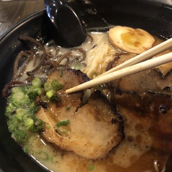 Ippin Ramen - Charshu nice big pieces. Not enough fat.  Had a dry taste - Ramen Near Me - Oakhurst, New Jersey