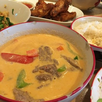 Lung Yai Thai Tapas - Beef Penang curry. Yum. I always order Penang curry. Chicken wings app behind the curry. - Tapas/Small Plates Near Me - Miami, Florida Lung Yai Thai Tapas - Beef Penang curry. Yum. I always order Penang curry. Chicken wings app behind the curry. - Tapas/Small Plates Near Me - Miami, Florida