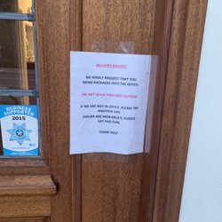 Channing Dental - Closes 5pm, was asked to leave at 4:45 while waiting for my return uber. Very cold this time of year.