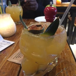 Drinking from a giant skull!