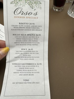 Menu photo 8 Orso's Chicago, IL