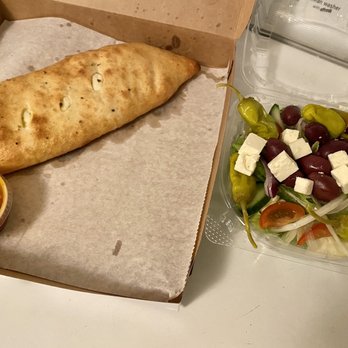 Henriquez Pizza - Regular Stromboli and small Greek salad - Pizza Near Me - Thomasville, North Carolina Henriquez Pizza - Regular Stromboli and small Greek salad - Pizza Near Me - Thomasville, North Carolina