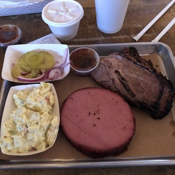 407 BBQ - Brisket, bologna, potato salad. - Barbeque Near Me - Argyle, Texas