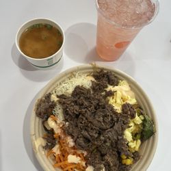 BIBIBOP Asian Grill - Korean bbq bowl & HIBISCUS LEMONADE