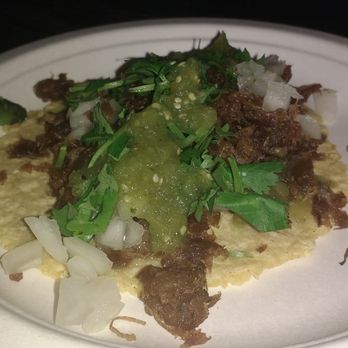 Doomie's NextMex - Carnitas taco ($3). The best item on the menu. Savory, great texture & awesome homemade tortilla. - Vegan Near Me - Los Angeles, California Doomie's NextMex - Carnitas taco ($3). The best item on the menu. Savory, great texture & awesome homemade tortilla. - Vegan Near Me - Los Angeles, California
