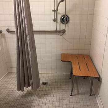 Motel 6 - Goleta - Another handicap seat view with adjustable height handheld shower head (the seat folds up) - Hotels Near Me - Goleta, California Motel 6 - Goleta - Another handicap seat view with adjustable height handheld shower head (the seat folds up) - Hotels Near Me - Goleta, California