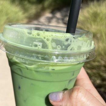 MoonGoat Coffee Roasters - Small Iced Matcha Latte with non fat milk $5.00 - Coffee & Tea Near Me - Irvine, California