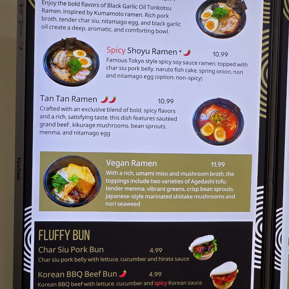 Noodle Factory - The menu. - Ramen Near Me - Roanoke, Virginia