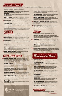 Menu photo 7 The Winkin' Owl Calgary, AB Menu photo 7 The Winkin' Owl Calgary, AB