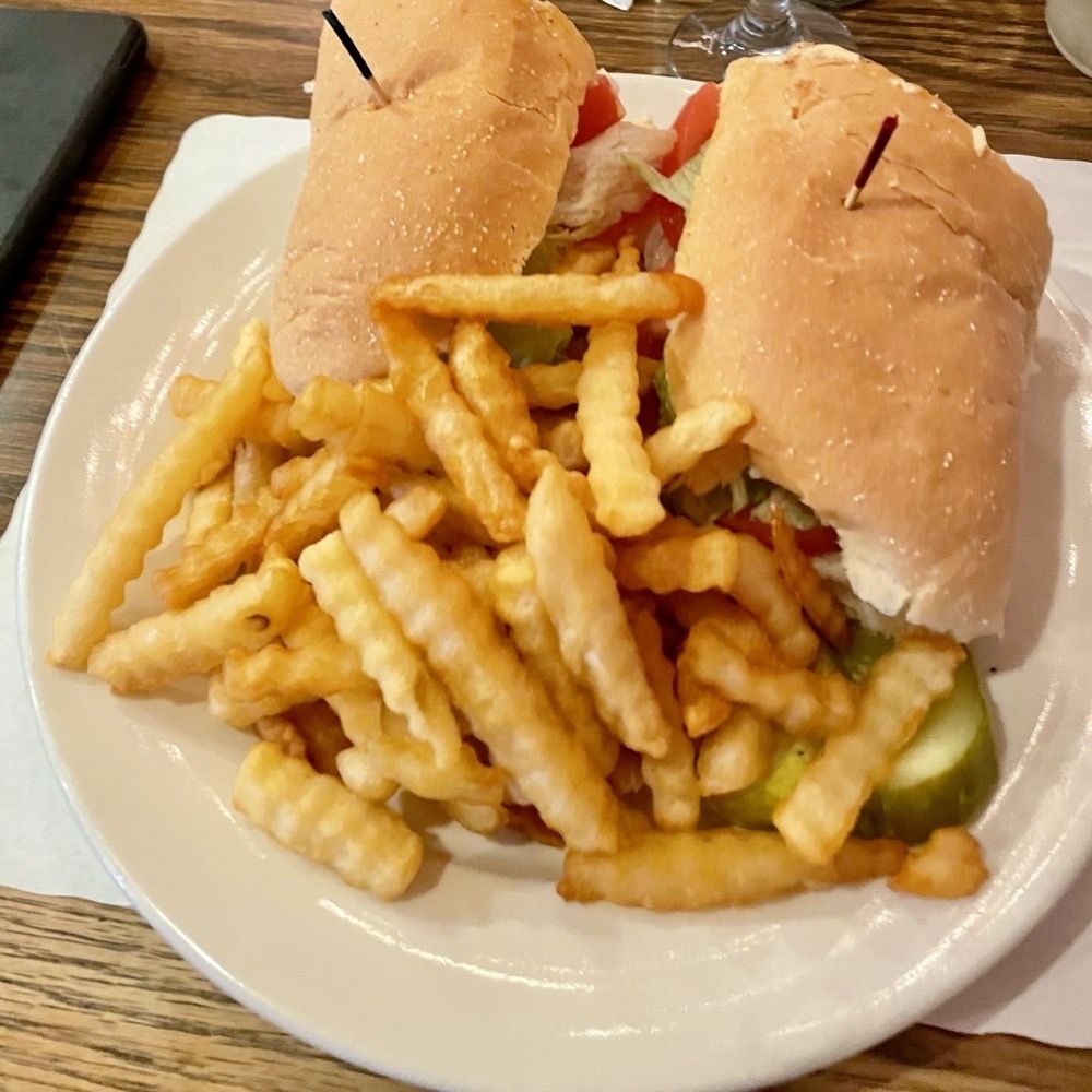 The Trolley Stop - Overstuffed cold shrimp salad on a hoagie roll - American Near Me - Ellicott City, Maryland The Trolley Stop - Overstuffed cold shrimp salad on a hoagie roll - American Near Me - Ellicott City, Maryland