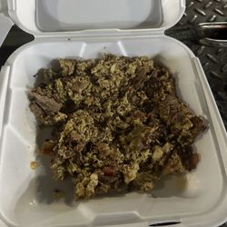 Tacos El Guero - Machaca Breakfast no rice or beans