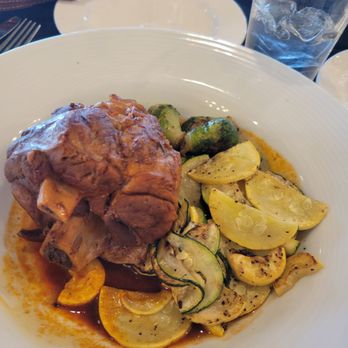 The Club Restaurant - Pork shank. I asked for light sauce, no potatoes and double veg. - Breakfast & Brunch Near Me - Elephant Butte, New Mexico