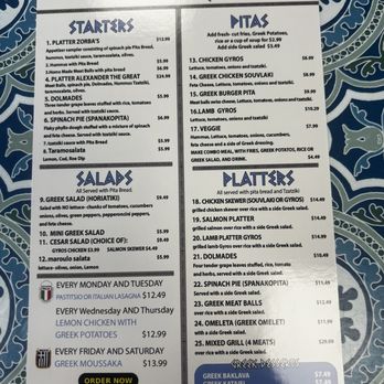 Zorba’s Kitchen - Updated Menu - Greek Near Me - Orlando, Florida