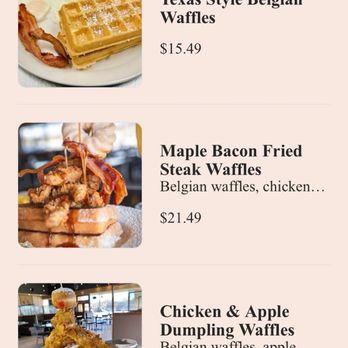 Maple Bacon Restaurant - Some of menu items that look amazing - American Near Me - Plano, Texas Maple Bacon Restaurant - Some of menu items that look amazing - American Near Me - Plano, Texas