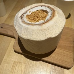 Fresh Coconut Pudding with Golden Crisp Rice Fresh Coconut Pudding with Golden Crisp Rice