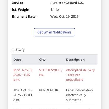 Taz Records - Shows failed attempted delivery in Newfoundland. Was supposed to ship to California. Scam - Music & DVDs Near Me - Halifax, Nova Scotia Taz Records - Shows failed attempted delivery in Newfoundland. Was supposed to ship to California. Scam - Music & DVDs Near Me - Halifax, Nova Scotia