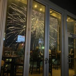 Conner's Rooftop - Post game fireworks from inside