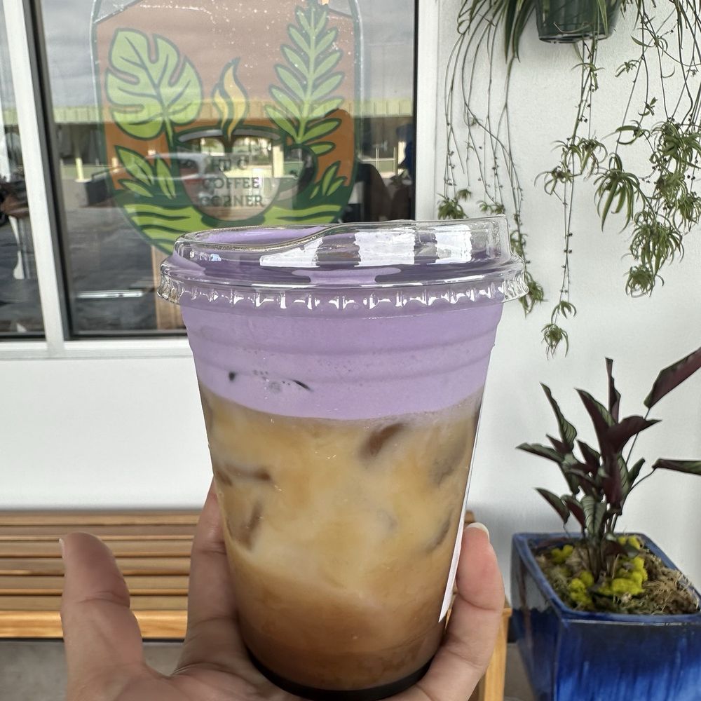 Ube Latte with coconut milk!