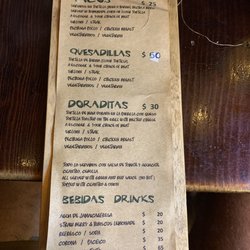 Tacos Prieto's - Dinner Menu