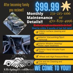 A Helping Hand Mobile Detailing - Monthly maintenance packages available