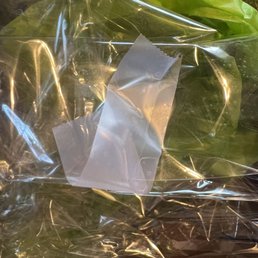The taped plastic wrap The taped plastic wrap