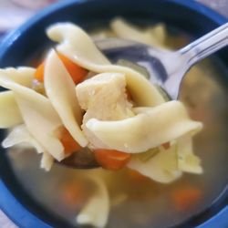 St. Joseph Hospital Cafeteria - Chicken Noodle Soup is delicious. Chunks of chicken, carrots & noodles