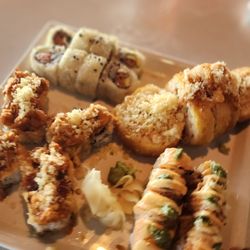 Big Easy. Phiily roll. Salmon Pesto. Black n gold roll.