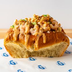 Soft brioche roll stuffed with our signature bay shrimp salad