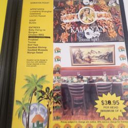 Kabayan Restaurant and Bakeries - Boodle fight menu