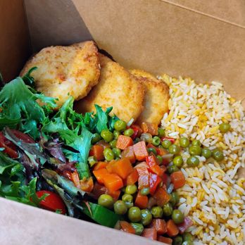Myra's Bar and Kitchen - Breaded chicken, rice, veggies and salad. - Breakfast & Brunch Near Me - Ottawa, Ontario Myra's Bar and Kitchen - Breaded chicken, rice, veggies and salad. - Breakfast & Brunch Near Me - Ottawa, Ontario
