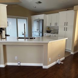 My kitchen after renovations. Ponce did the countertops. My kitchen after renovations. Ponce did the countertops.