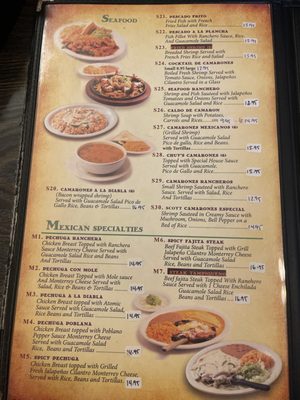 Menu photo 2 Ernesto's Mexican Restaurant Brookshire, TX