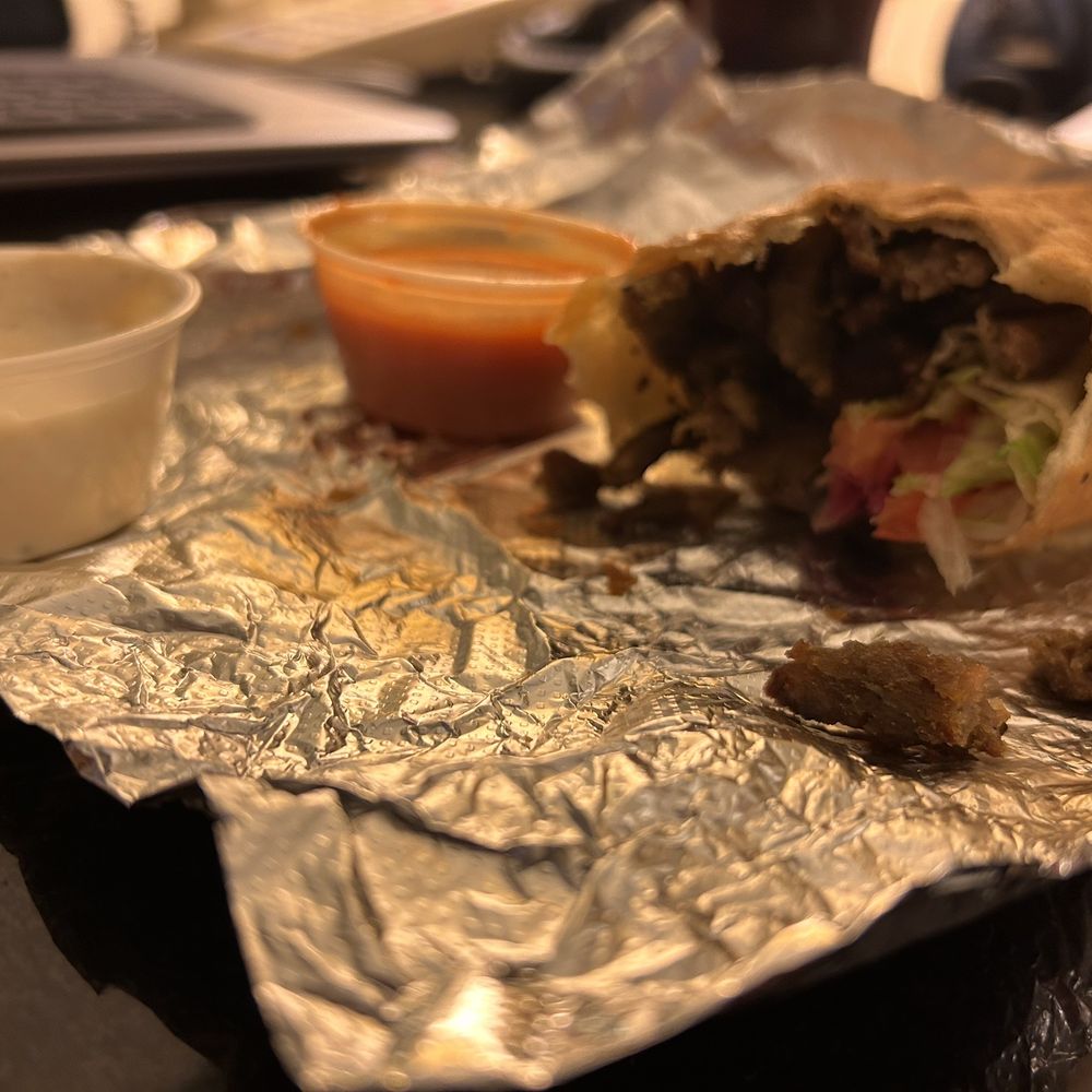 Abdo Kabab - Gyro wrap and homemade hot sauce. - Halal Near Me - Orlando, Florida