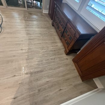 BedRock Surface Solutions - Rick's work on left, our original already cleaned floors on right. - Carpet Cleaning Near Me BedRock Surface Solutions - Rick's work on left, our original already cleaned floors on right. - Carpet Cleaning Near Me